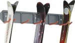 COMPASS Držák lyží na zeď / Držák na lyže / pro 3 páry + hůlky / nosnost 30 kg / kov, guma (XC-80010)
