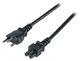 EFB EK495.1,8V2 černá / Síťový napájecí kabel / Švýcarská zástrčka - C5 / 1,8 m / 2,5 A / 250 V (EK495.1,8V2)