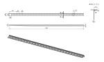 SAPHO - Spádová lišta, pravá, výška 12, délka 1200, nerez mat SPD1212-P