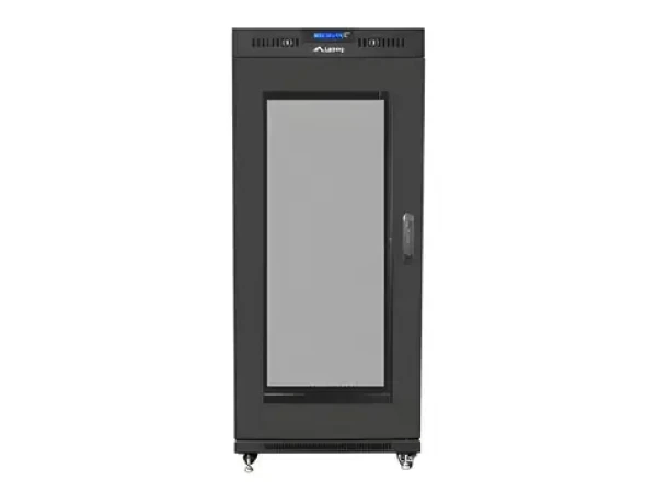 Lanberg Stojanový rozvaděč 15U 800x1000 černá / Stojanový rozvaděč / 19" / LCD displej / Skleněné dveře (FF01-8015-23BL)