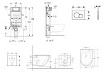 GEBERIT - Kombifix Set předstěnové instalace, klozetu Oudee a sedátka softclose, tlačítko Sigma01, lakovaný matný chrom SANI15CA2102
