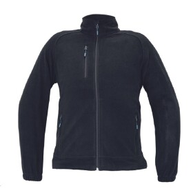 Mikina BHADRA pánská černá fleecová na zip L černá