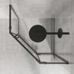 REA/S - Sprchový kout DIAMOND 90x90 - matná černá + sprchová vanička Diamond, bílá KPL-05622