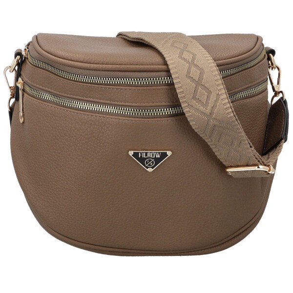 Trendy dámská koženková ledvinko-kabelka Senta, hnědá