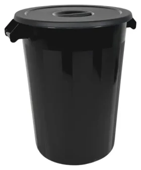 DENOX Odpadkový koš INDUSTRIAL 100 l černá / Ergonomická madla / HDPE / 3,5 mm stěna / -10 až +75 °C