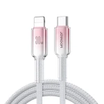 Joyroom S-A42 Crystal-Clear Series Nabíjecí kabel USB-C (M) - Lightning (M) 30W 1.2m bílá (6956116728120)