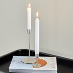 House Doctor Kovový svícen Anit Silver 7 cm, stříbrná barva, kov