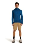 Pánská merino mikina ICEBREAKER Mens 260 Quantum IV LS Zip Hoodie, Atlantis velikost: L