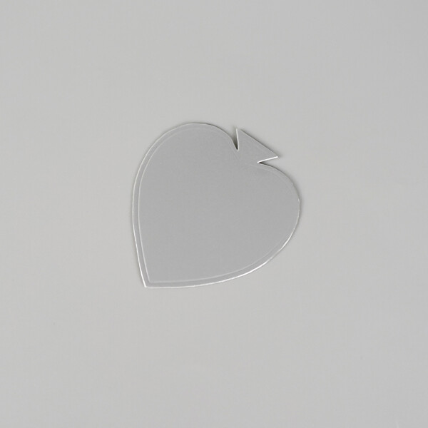 Cake star Podložka pod minidezerty stříbrná list 8,5x9,5 cm