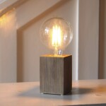 STAR TRADING Dřevěná lampa Lys Brown, přírodní barva, dřevo