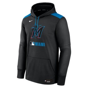 Nike Pánská mikina Miami Marlins MLB 2025 Authentic Performance Therma Hoodie Velikost: 3XL