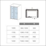 H K - Posuvné sprchové dveře SYMPHONY D2 120, 116-120x190cm L/P varianta SE-SYMPHONYD2120