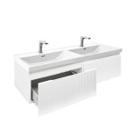 Koupelnová skříňka s umyvadlem SAT Evolution 118x30x44,8 cm bílá mat SATEVO120WMU4BA SATEVO120WMU4BA