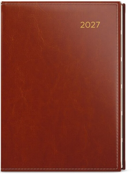 Denní diář 2027 Ctirad s výsekem Premier A5 hnědá