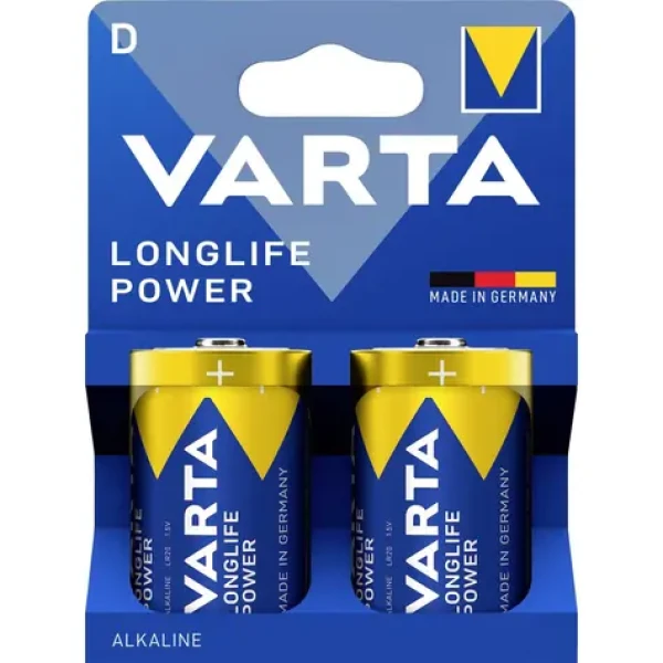 Varta Longlife Power Mono Alkaline Baterie D LR 20 / 1.5V / 2ks / blistr (159191)
