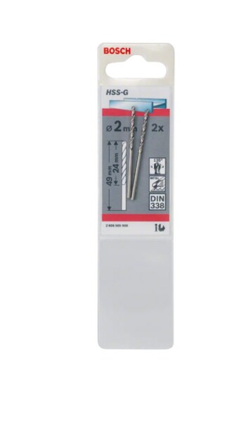 Vrták do kovu Bosch HSS-G 2 x 24 x 49 mm 2 ks 2608585908