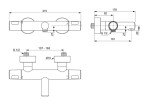 IDEAL STANDARD - Ceratherm T25N Vanová termostatická baterie, hedvábná černá A8475XG