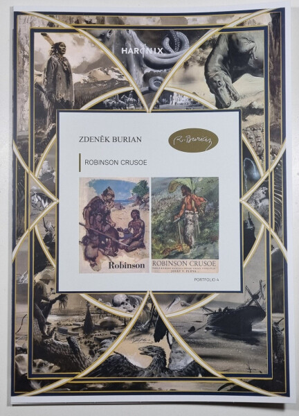Zdeněk Burian Portfolio 4 : Robinson Crusoe (formát A3)