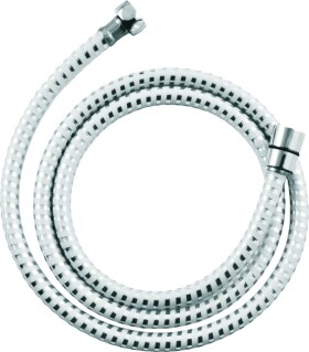 INVENA - Sprchová hadice Biflex, colour: chrom-bílá 150cm AW-30-J02-J