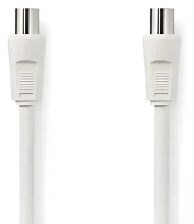 Nedis Koaxiální kabel bílá / Kabel / IEC (Koax) zástrčka - zásuvka / 5 m / Dvojité stínění / 75 Ohm / 90 dB (CSGB40000WT50)