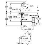 GROHE - Eurosmart Umyvadlová baterie s výpustí, chrom 23322001