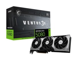 MSI VGA NVIDIA GeForce RTX 5080 16G VENTUS 3X OC, RTX 5080, 16GB GDDR7, 3xDP, 1xHDMI EDF_2648647