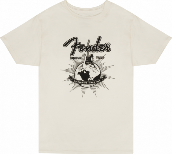 Fender World Tour T-Shirt, Vintage White, S