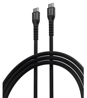 Devia kabel Gracious Woven USB-C - USB-C černá / Kabel / Opletený / 1,5 m (6938595387036)