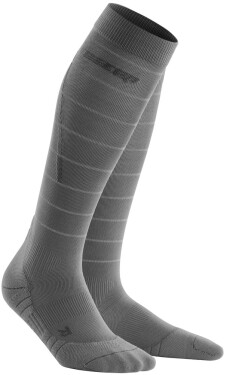 CEP dámské podkolenky Reflective světle růžová - CEP dámské běžecké kompresní podkolenky REFLECTIVE - grey Velikost: II (25-31 cm obvod lýtka)