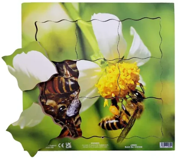 Just Jigsaws 600 Včela a její životní cyklus - dřevěné vrstvené puzzle