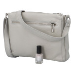 Stylová dámská kožená crossbody Robertina, šedá