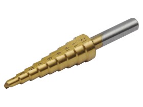 Vrták stupňovitý, EXTOL CRAFT 4-12 mm, stupňování po 1 mm, délka 69 mm, balení 1 ks