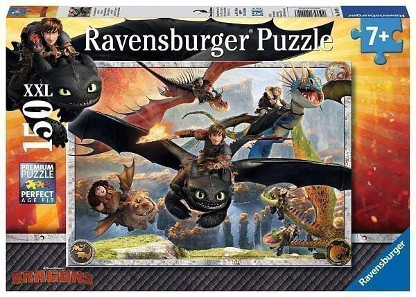 Puzzle Jak vycvičit draka: Vycvičení draci 150 dílků