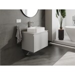 MEXEN/S - Orio koupelnová skříňka pod umyvadlo 70 cm s deskou, 1 šuplík, šedá mat 91A10-07047-1-BFC62