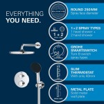 GROHE - Precision Sprchový set s termostatem pod omítku, průměr 25 cm, chrom 34883000