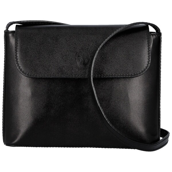 Trendy dámská kožená crossbody Deliss, černá