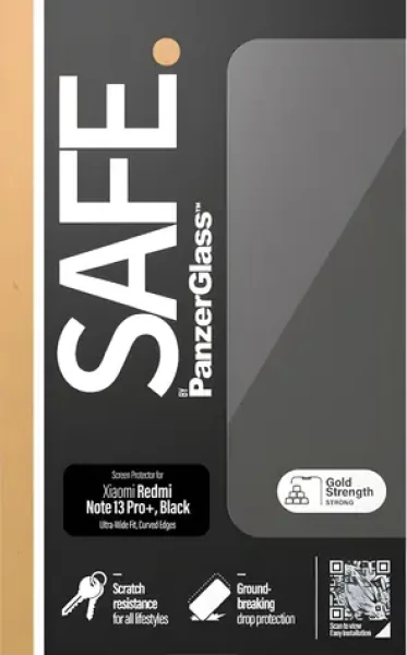 PanzerGlass SAFE pro Xiaomi Redmi Note 13 Pro+ 5G černá / Tvrzené sklo / UWF