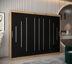 Šatní skříň Abi Y0 Barva korpusu: Dub artisan, Rozměry: 120 cm, Dveře: Černá