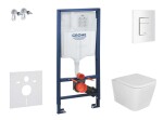 GROHE - Rapid SL Set předstěnové instalace, klozetu Arkas I sedátka softclose, tlačítko Skate Cosmopolitan, alpská bílá SANI11BA3104