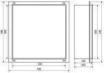 MEXEN - X-Wall-NR modul pro vestavbu do stěny 30x30, zlatá 1951303010