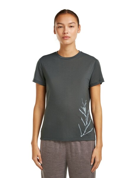 Dámské merino triko s krátkým rukávem ICEBREAKER Wmns Core SS Tee Panax, Obsidian velikost: M