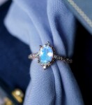 Emporial prsten 14k zlato Vermeil GU-DR190780R-ROSEGOLD-MOONSTONE-ZIRCON Velikost: 5 (EU: 49-50)
