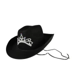 Rappa Klobouk kovbojský černý s korunkou dámský