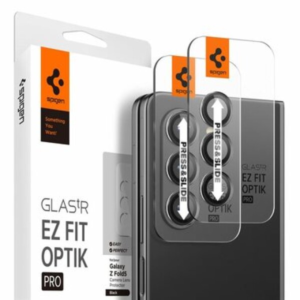 Spigen Glass tR EZ Fit Optik Pro 2 Pack, black - Samsung Galaxy Z Fold5 (AGL06524)