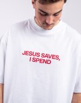 Tričko Monkey Studios Tričko Jesus Saves White