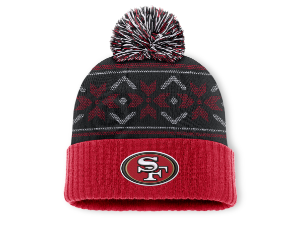 Fanatics Pánská zimní čepice San Francisco 49ers NFL Snowday Cuffed Knit Hat with Pom
