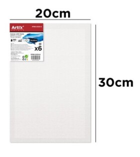Artix PP98-2030-6 bavlněné malířské plátno 20 x 30 cm, pack 6 ks