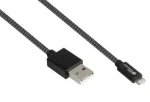 Good Connections USB-A/Lightning MFI kabel grafitová / Datový kabel / MFI / 1,8 m / USB 2.0 / 12 W (2510-AL005S)