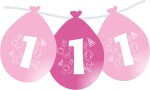 Balonky narozeniny číslo 1, visící 5ks růžové balonky.cz Balonky narozeniny číslo 1, visící 5ks růžové balonky.cz