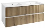 AQUALINE - PANEDA STRIP umyvadlová skříňka 119x55x45,2cm, dub emporio PN312